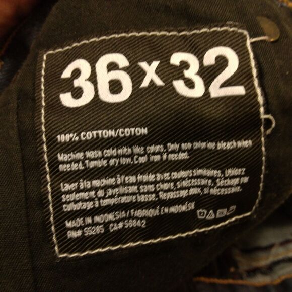 Express jeans mens 36x32 blue denim Rocco slim fit skinny jeans cotton dark wash - Picture 9 of 10